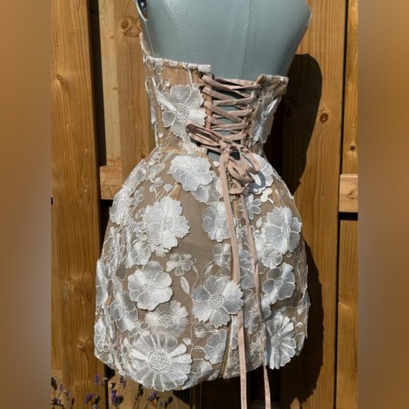 🆕 BRONX & BANCO 🧿 NWOT Jasmine Maraya White Mini Dress - Sz M US 6 - Picture 8 of 16